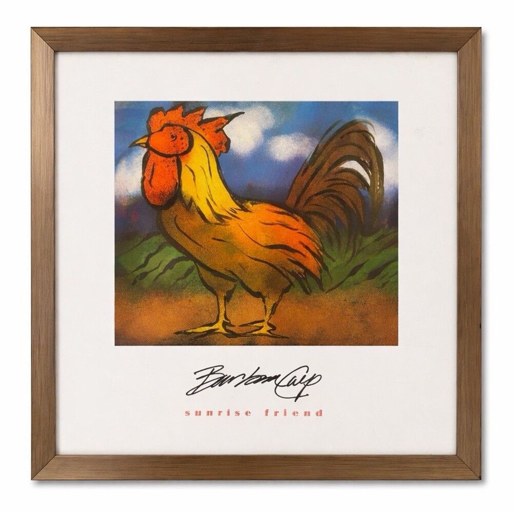 Burlon Craig Sunrise Friend Rooster Art Print Framed Farm Country Wall Decor.